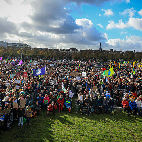 Meer dan 45 duizend mensen op de Klimaatmars in Den Haag