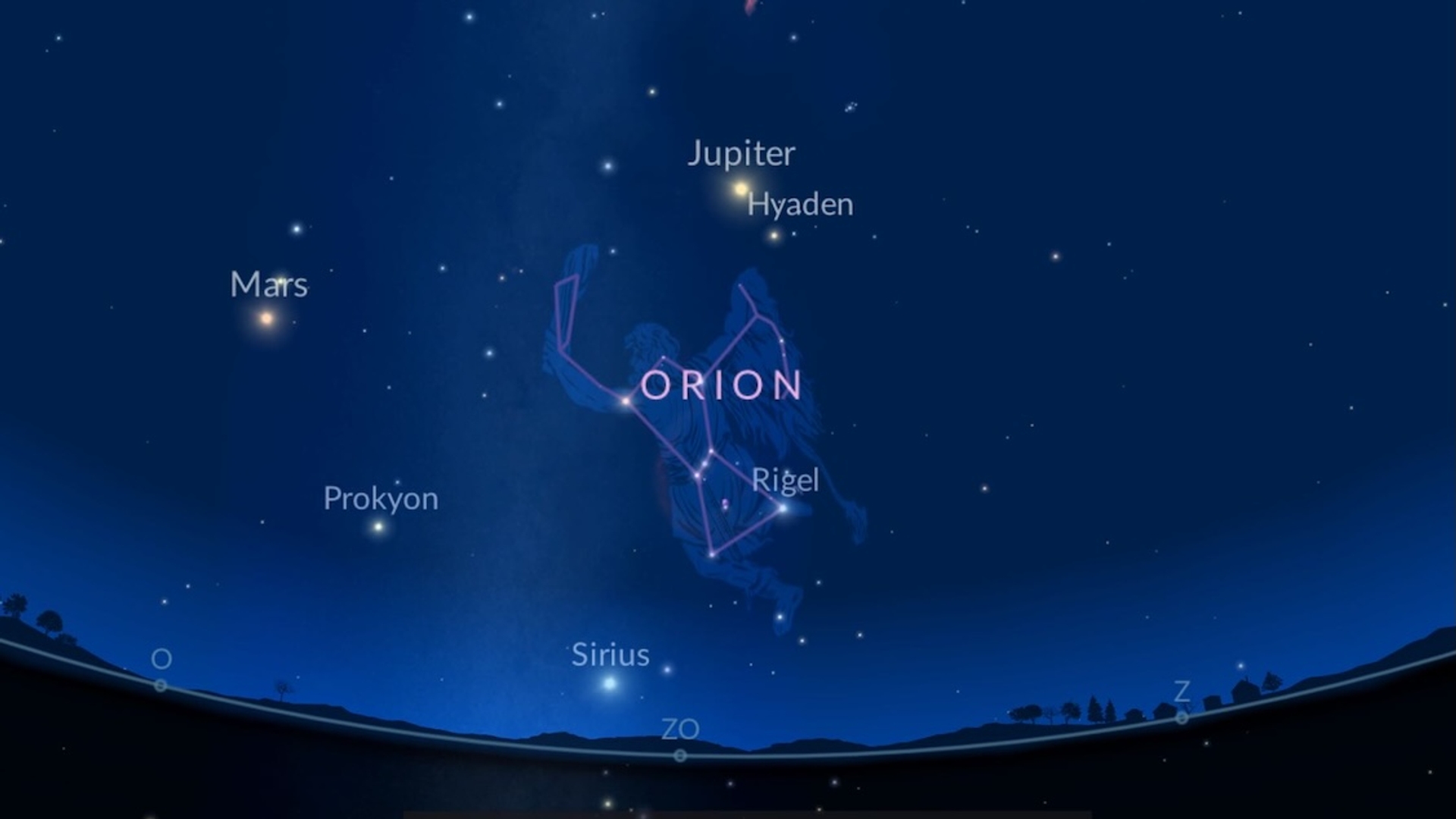 sterrenkaart Orion