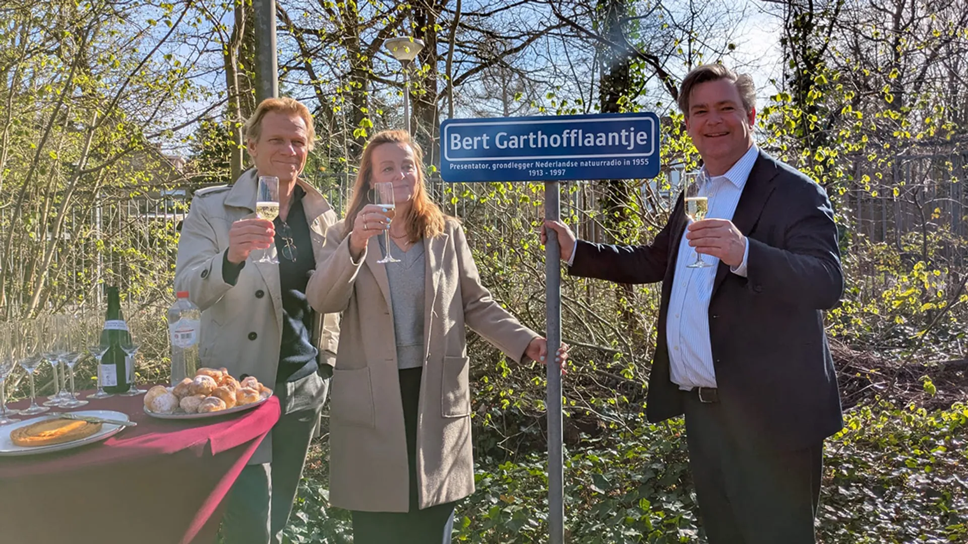 Afbeelding van Illustere presentator Bert Garthoff krijgt laantje op het Mediapark