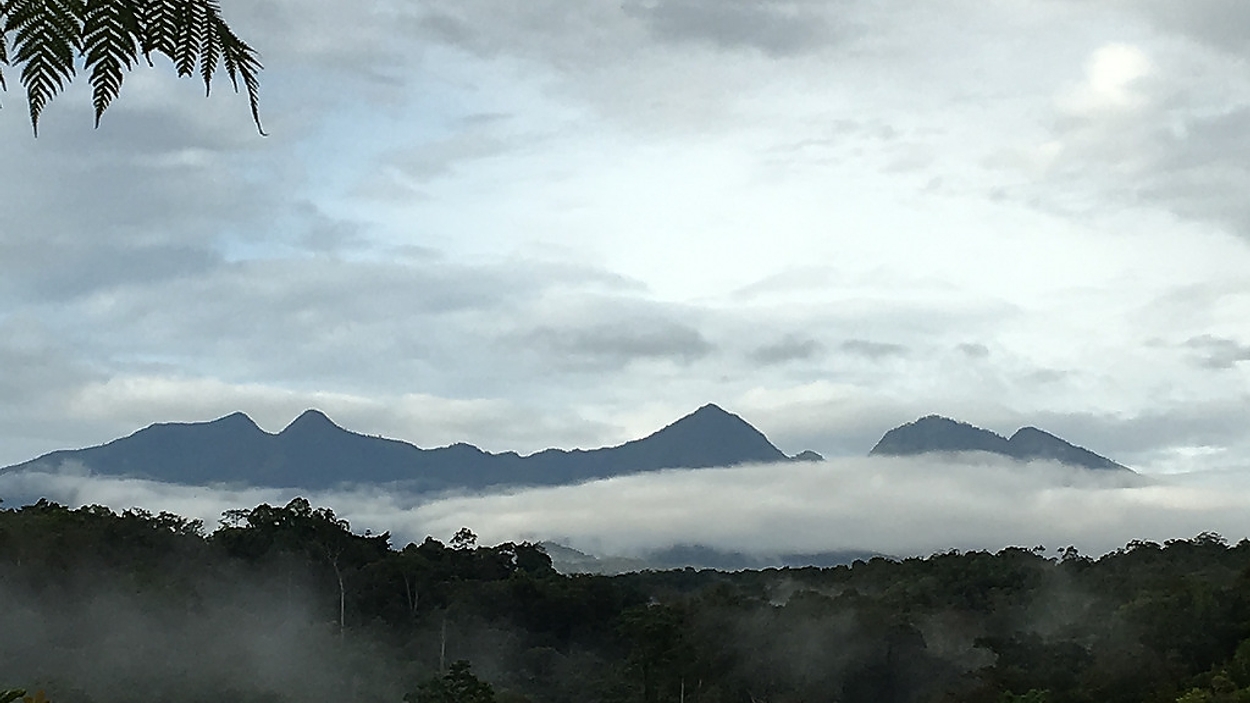 Bosavi, de vulkaan in Papoea Nieuws Guinea