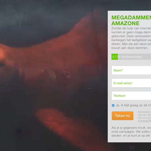 Laat de Amazone niet indammen