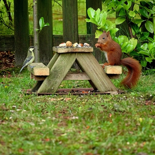 Dieren die hun maaltje in vrede delen