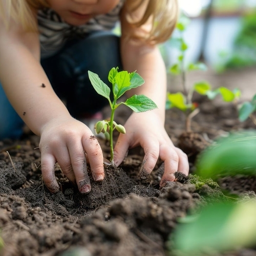 Afbeelding van Leerlingen planten bomen bij GeoFort tijdens Gelderse Boomfeestdag