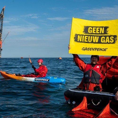 Afbeelding van Greenpeace demonstreert tegen boorplatform ONE-Dyas