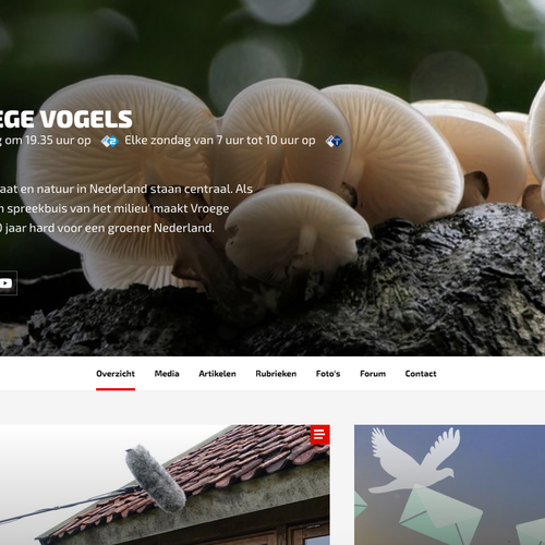 Vroege Vogels website heeft een nieuwe look